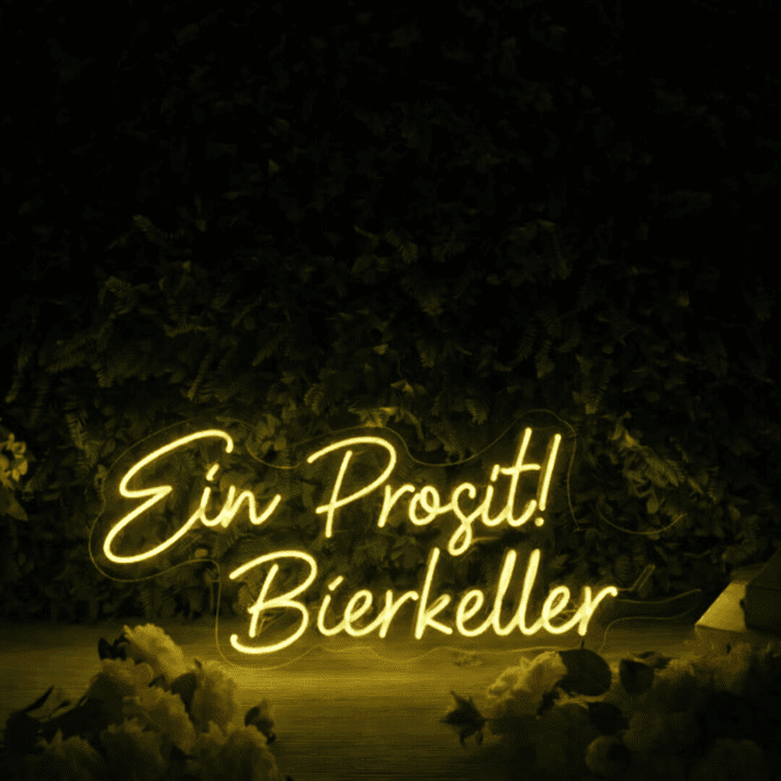 Ein Prosit! Bierkeller LED-Neonschild für Bar und Bierkeller