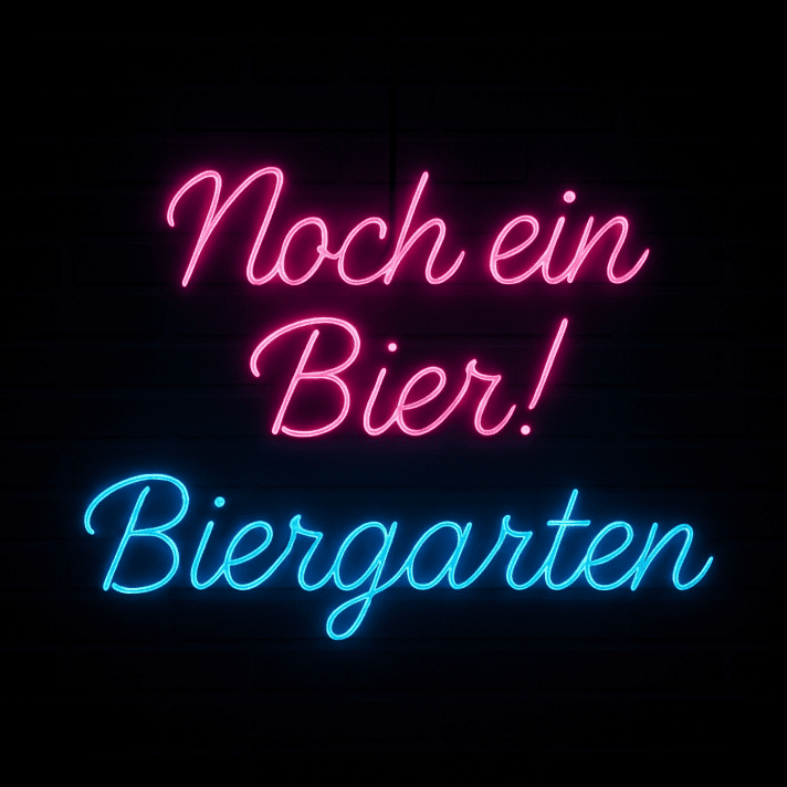 Noch ein Bier! Biergarten LED-Neonschild für Bar und Biergarten