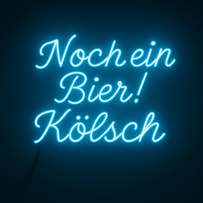 Noch ein Bier! Kölsch LED-Neonschild für Bar und Kneipe