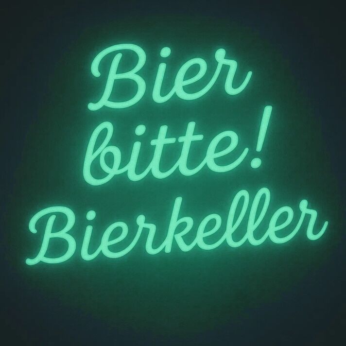 Bier bitte! Bierkeller LED-Neonschild Bar Kneipe