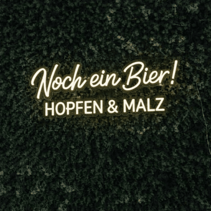 Noch ein Bier! HOPFEN & MALZ LED-Neonschild für Bar Kneipe