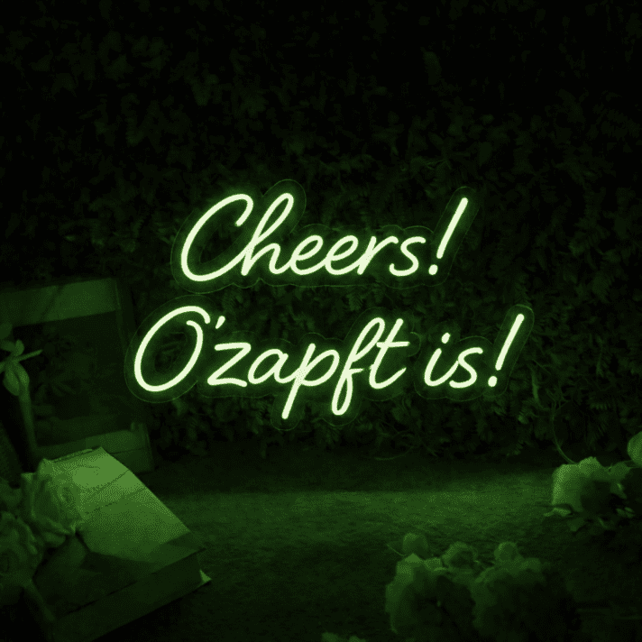 Cheers! O’zapft is! LED-Neonschild für Bar und Fest