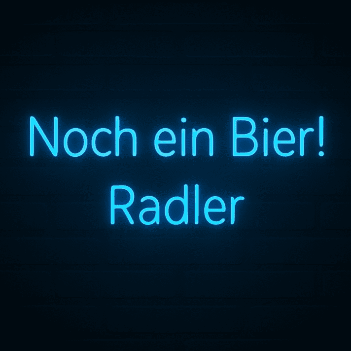 Noch ein Bier! Radler LED-Neonschild für Bar und Restaurant