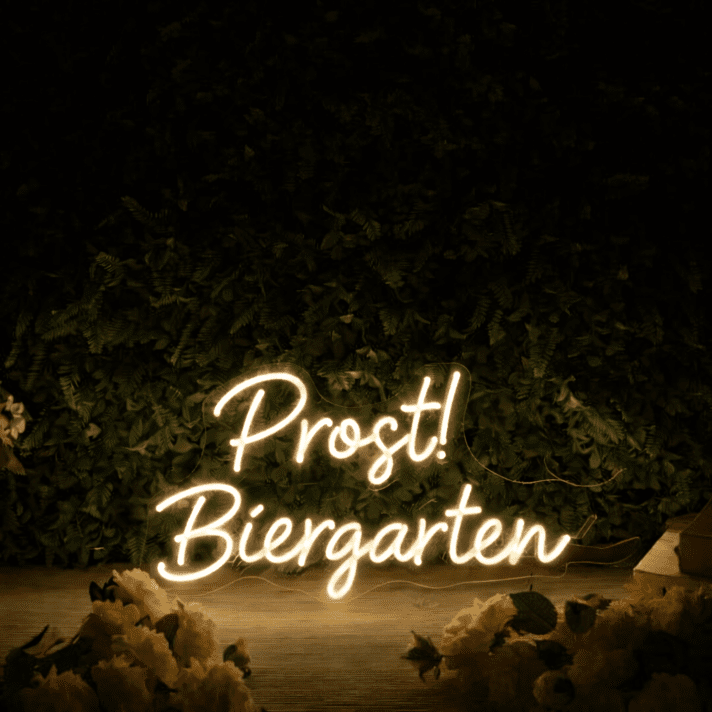 Prost! Biergarten LED-Neonschild für Bar und Garten
