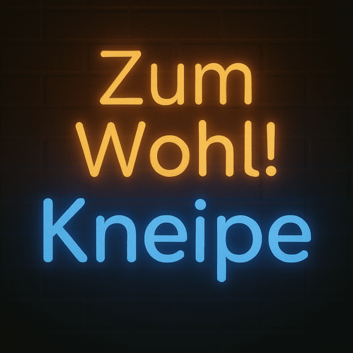 Zum Wohl! Kneipe LED-Neonschild für Bar und Pub