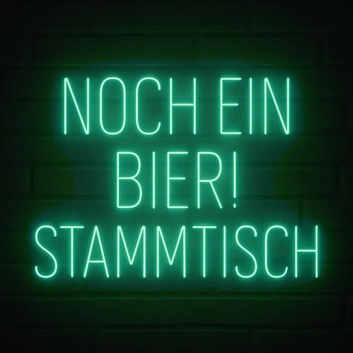 NOCH EIN BIER! STAMMTISCH LED-Neonschild für Bar Kneipe