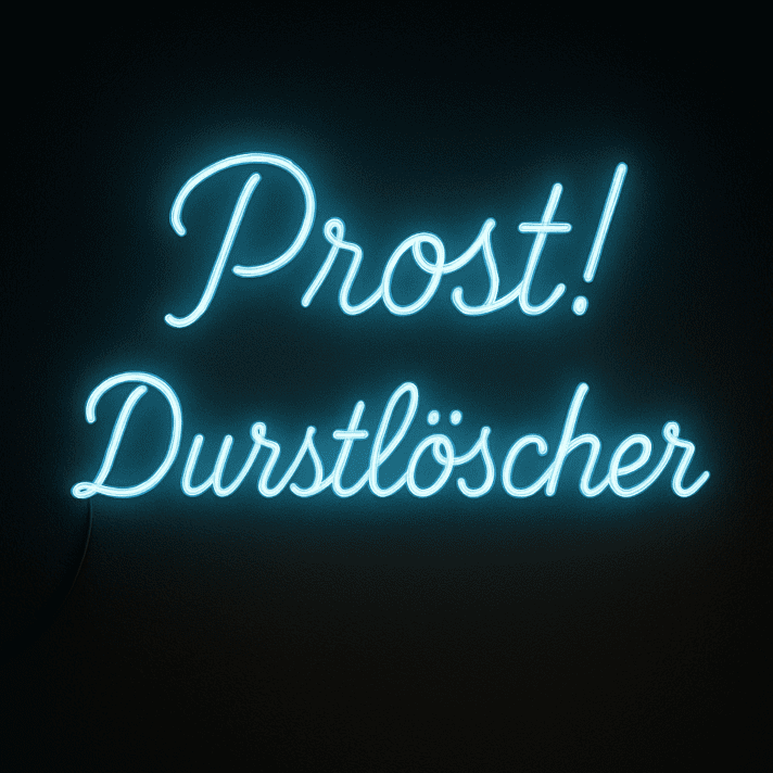 Prost! Durstlöscher LED-Neonschild für Bar Party