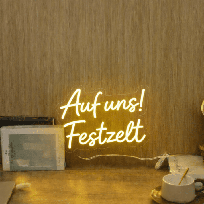 Auf uns! Festzelt LED-Neonschild Party