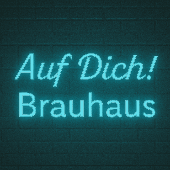 Auf Dich! Brauhaus LED-Neonschild für Bar Restaurant