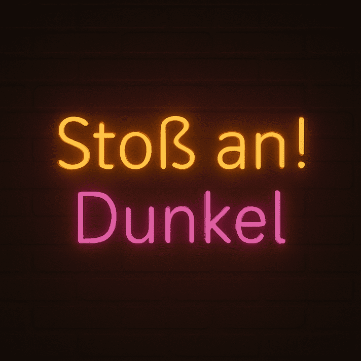 Stoß an! Dunkel LED-Neonschild für Bar Brauerei