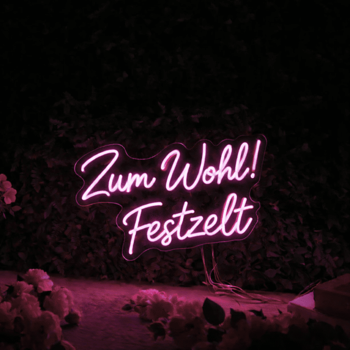 Zum Wohl! Festzelt LED-Neonschild für Festival Bar