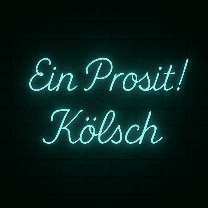 Ein Prosit! Kölsch LED-Neonschild für Bar und Brauerei