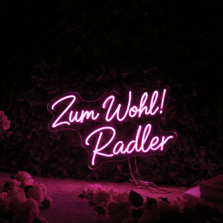 Zum Wohl! Radler LED-Neonschild für Bar und Restaurant