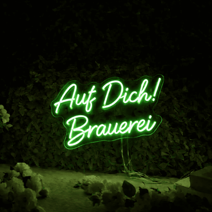Auf Dich! Brauerei LED-Neonschild für Bar Brauerei