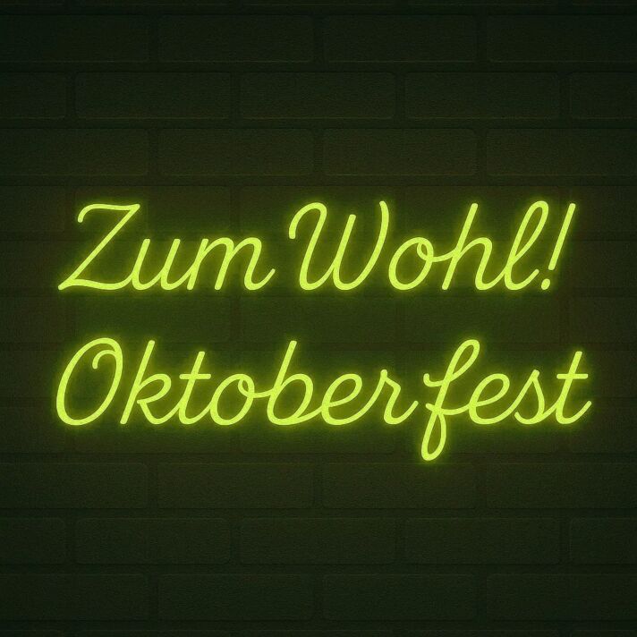Zum Wohl! Oktoberfest LED-Neonschild für Bar und Festival
