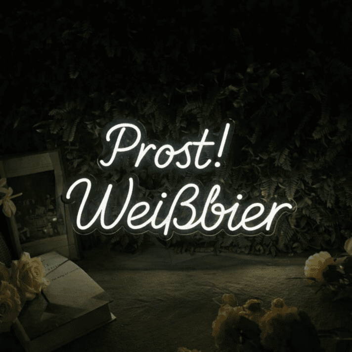 Prost Weißbier Neon Schild für Bar und Kneipe