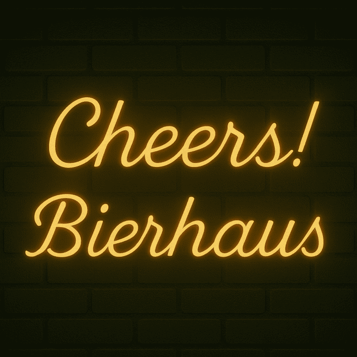 Cheers! Bierhaus LED-Neonschild für Bar und Pub
