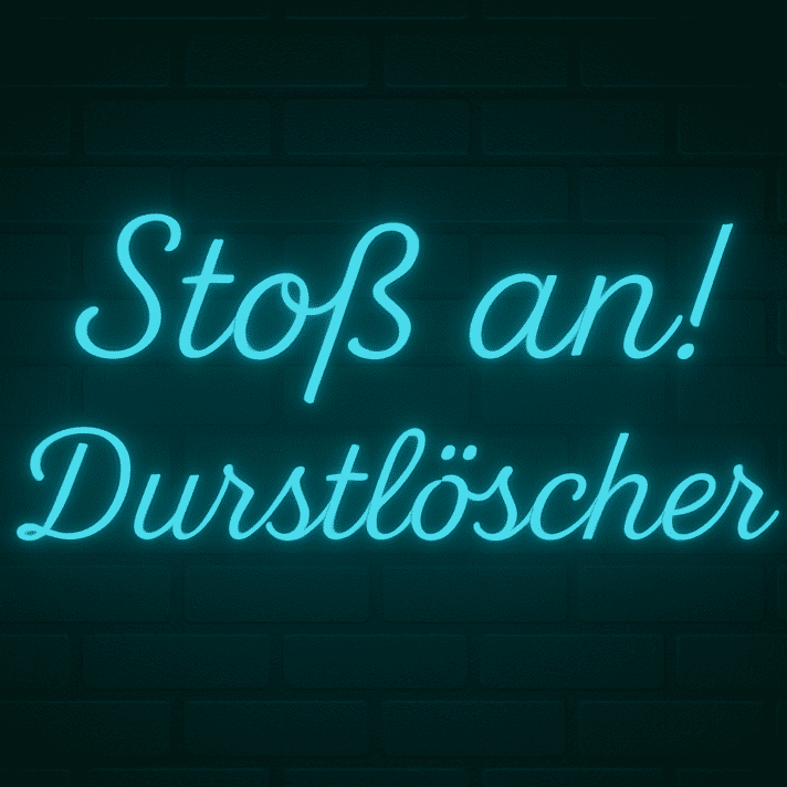 Stoß an! Durstlöscher LED-Neonschild für Bar Club