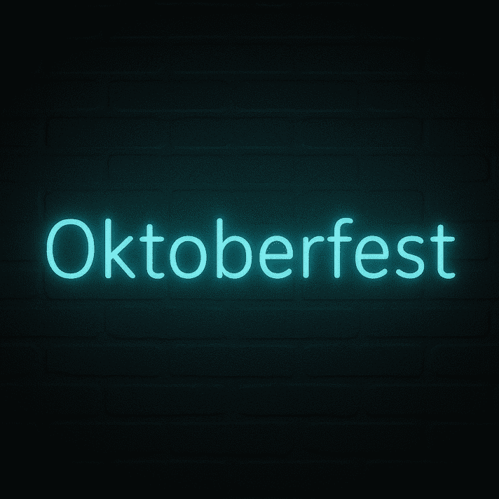 Oktoberfest LED-Neonschild für Festival und Bar