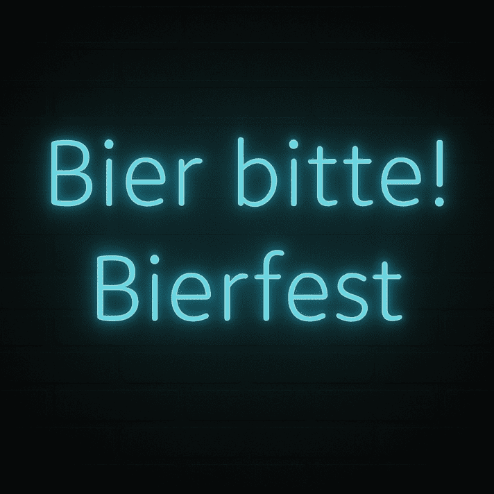 Bier bitte! Bierfest LED-Neonschild für Bar und Festival