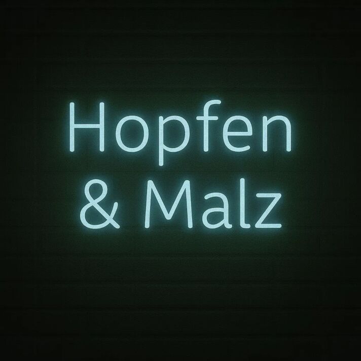 Hopfen & Malz LED-Neonschild für Bar und Brauerei