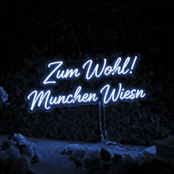 Zum Wohl! München Wiesn LED-Neonschild für Bar und Festival