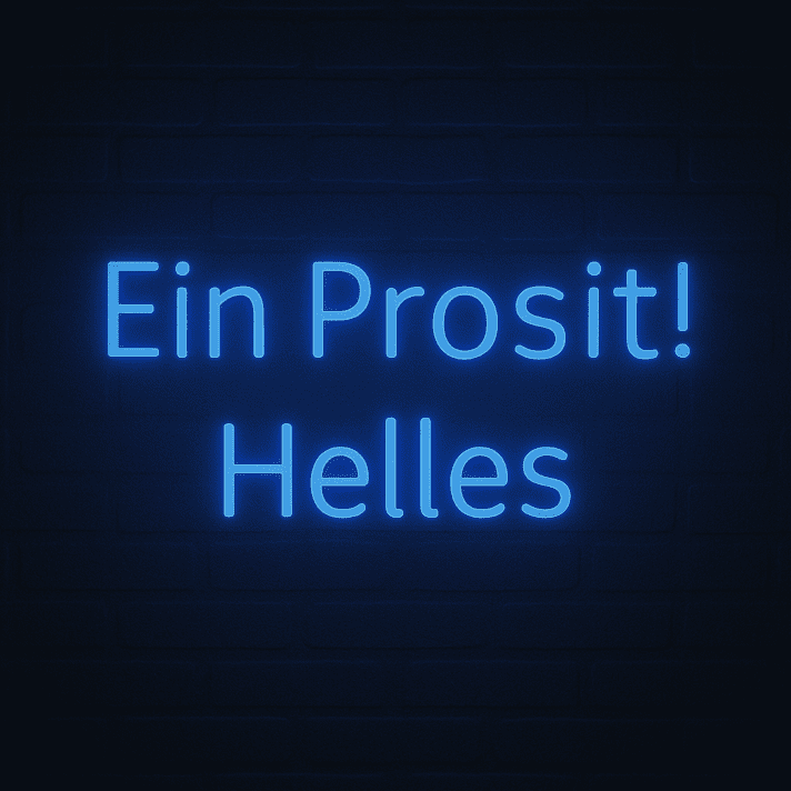 Ein Prosit! Helles LED-Neonschild für Bar Brauerei