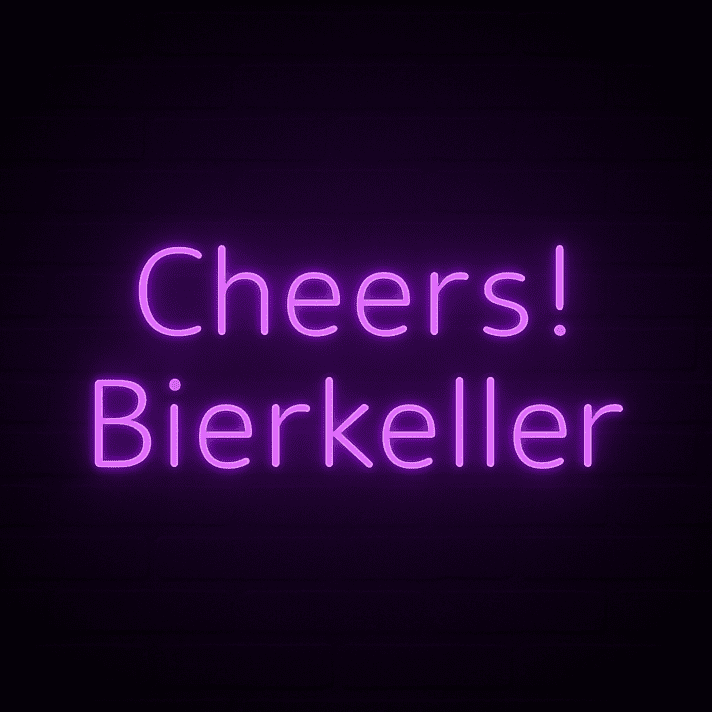 Cheers! Bierkeller LED-Neonschild für Bar und Pub