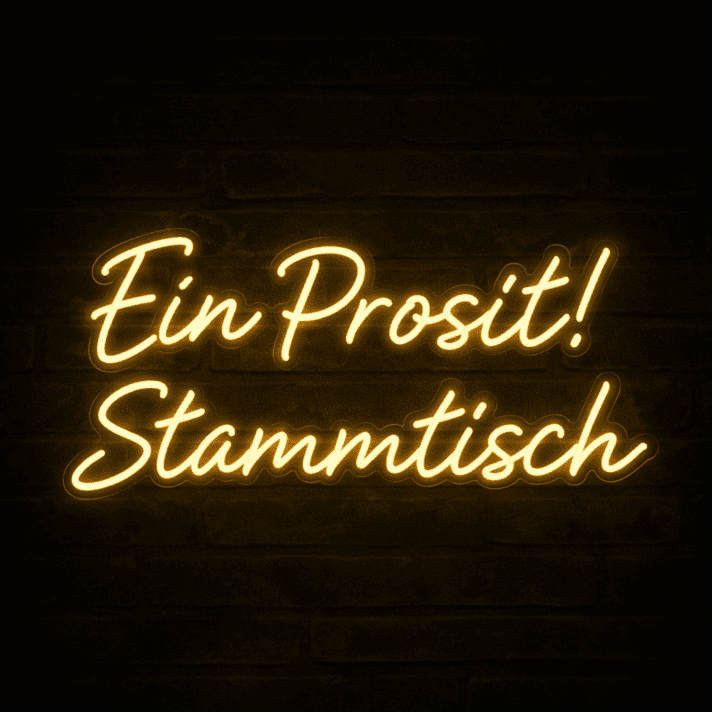 Ein Prosit! Stammtisch LED-Neonschild für Bar und Restaurant