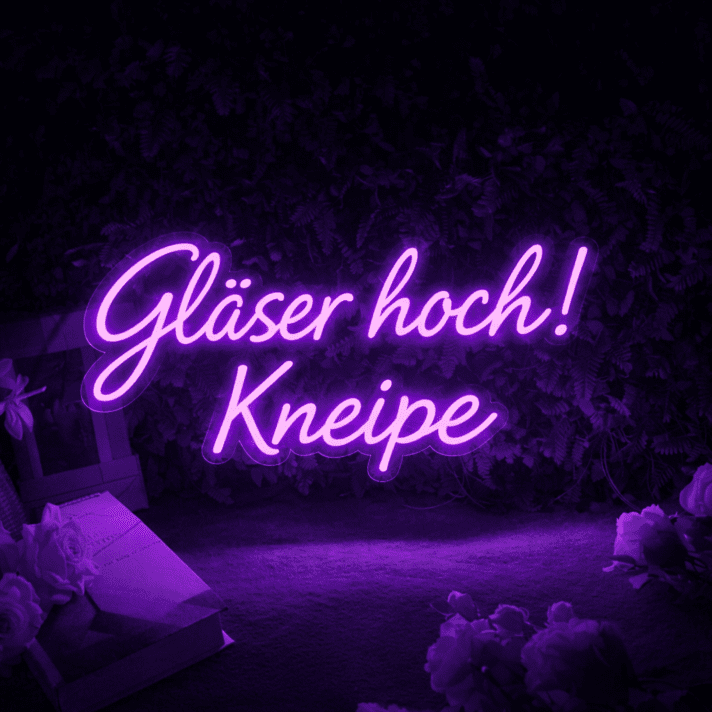 Gläser hoch! Kneipe LED-Neonschild Bar