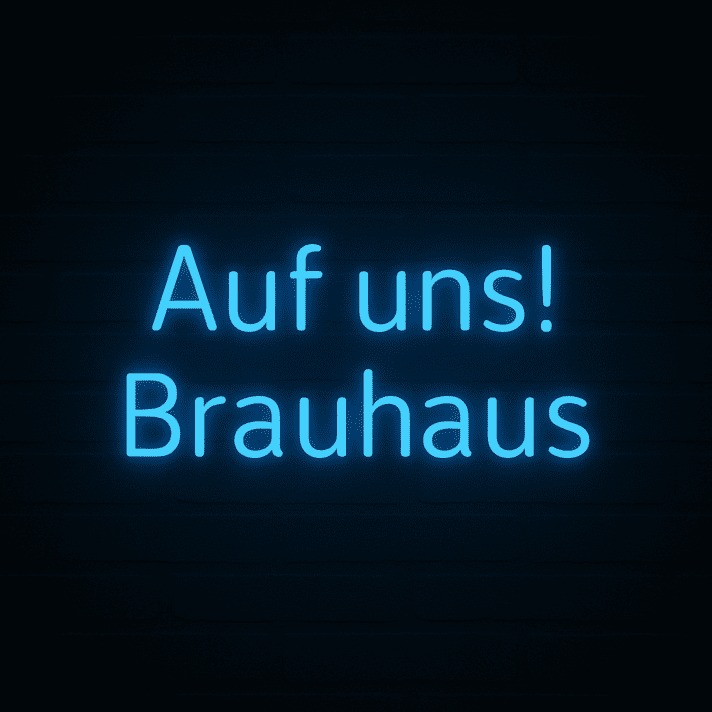 Auf uns! Brauhaus LED-Neonschild für Bar und Restaurant