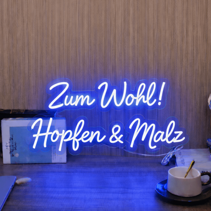 Zum Wohl! Hopfen & Malz LED-Neonschild für Bar Brauerei