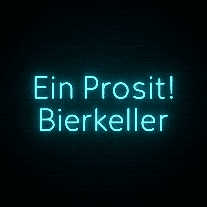 Ein Prosit! Bierkeller LED-Neonschild für Bar und Bierkeller
