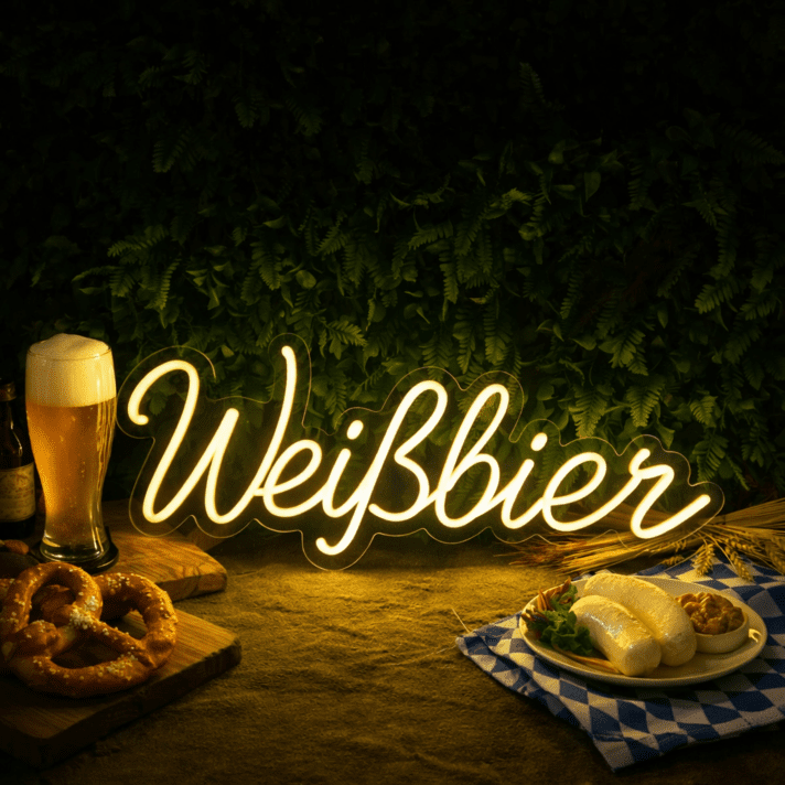 Weißbier LED-Neonschild für Bar und Biergarten