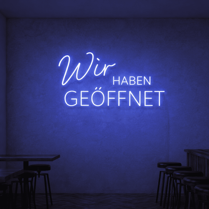 Wir haben geöffnet LED-Neonschild für Café Bar