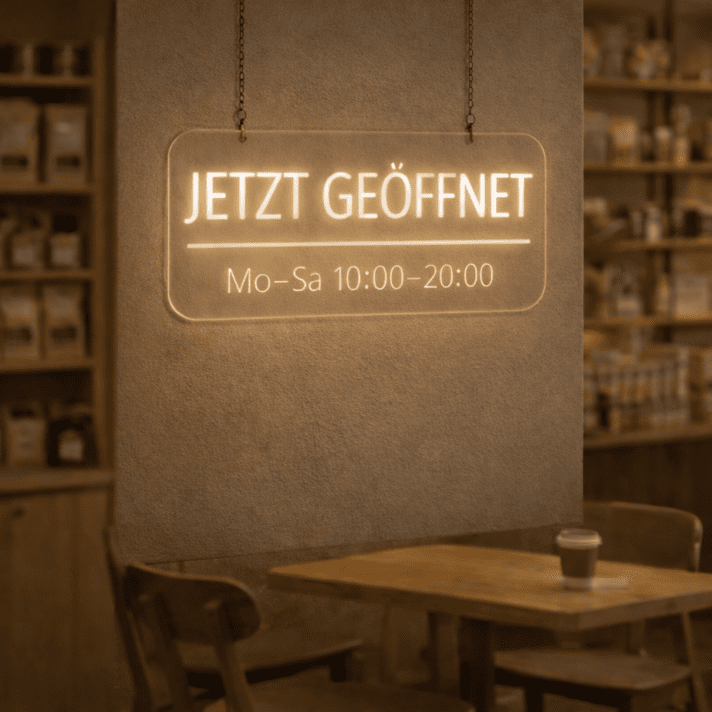 JETZT GEÖFFNET LED-Neonschild für Café Laden