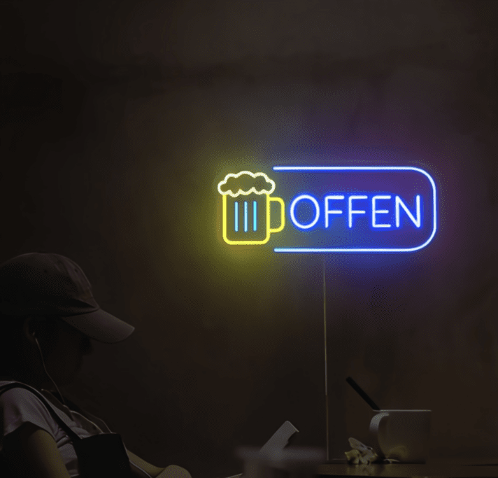 Bierkrug LED Neonschild für Bar und Restaurant