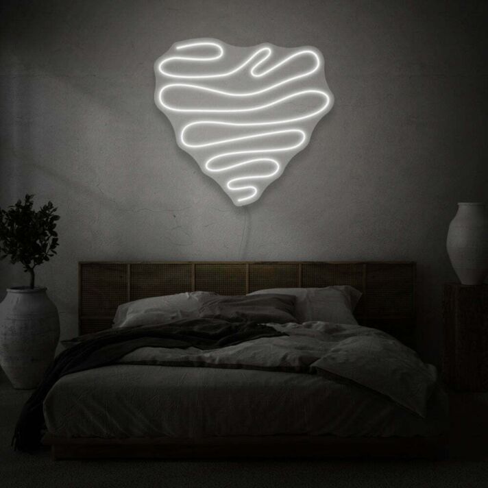 Herzform LED-Neonschild für Schlafzimmer und Wohnzimmer
