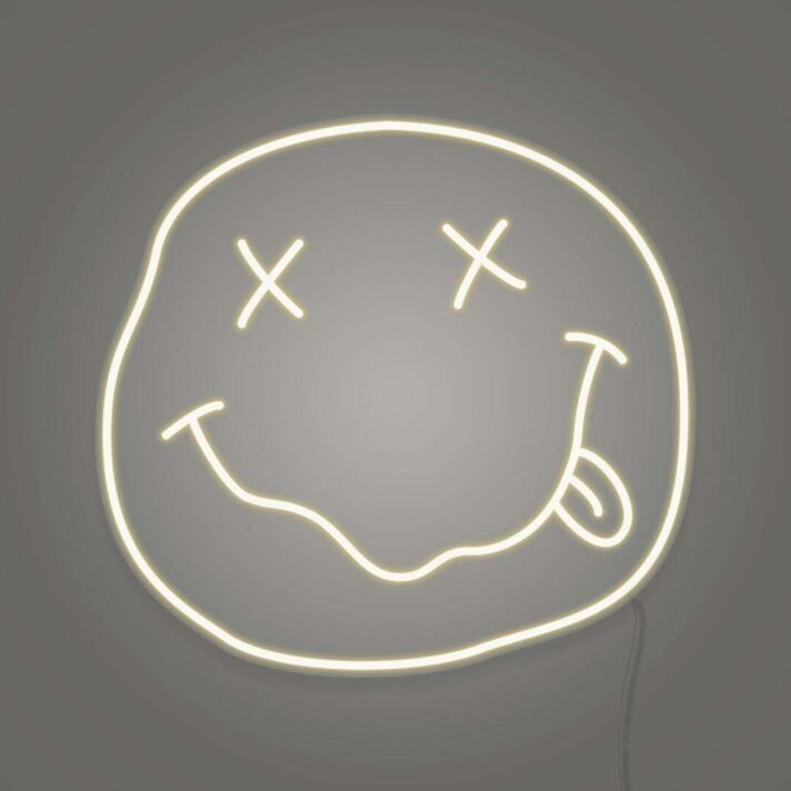 Smiley Gesicht mit herausgestreckter Zunge und gekreuzten Augen LED-Neonschild Wohnzimmer Jugendzimmer