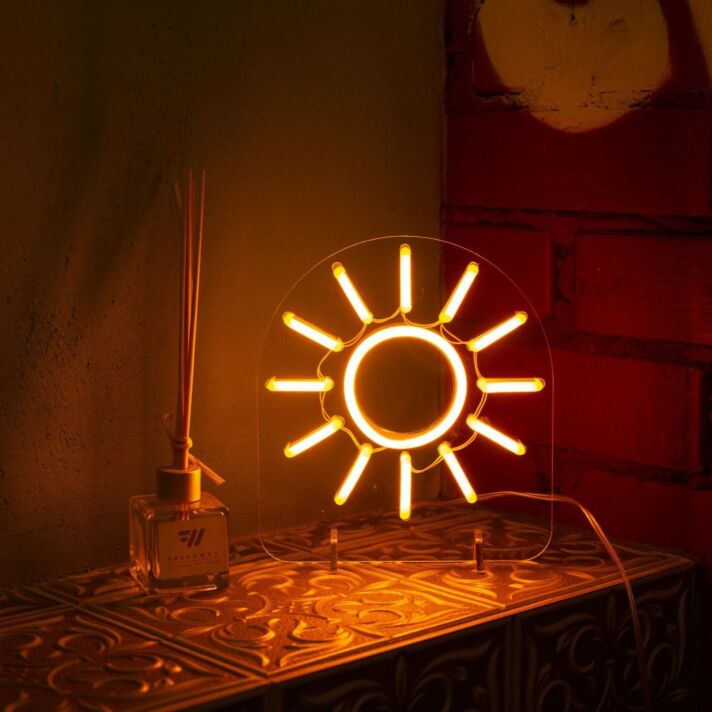 Sonne Symbol LED-Neonschild für Wohnzimmer Schlafzimmer