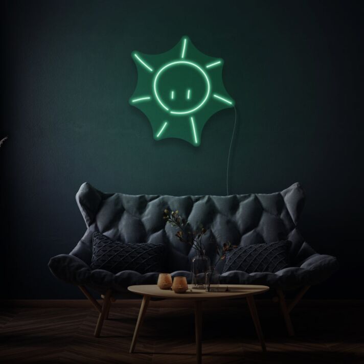 Sonne mit Gesicht LED-Neonschild für Wohnzimmer oder Kinderzimmer