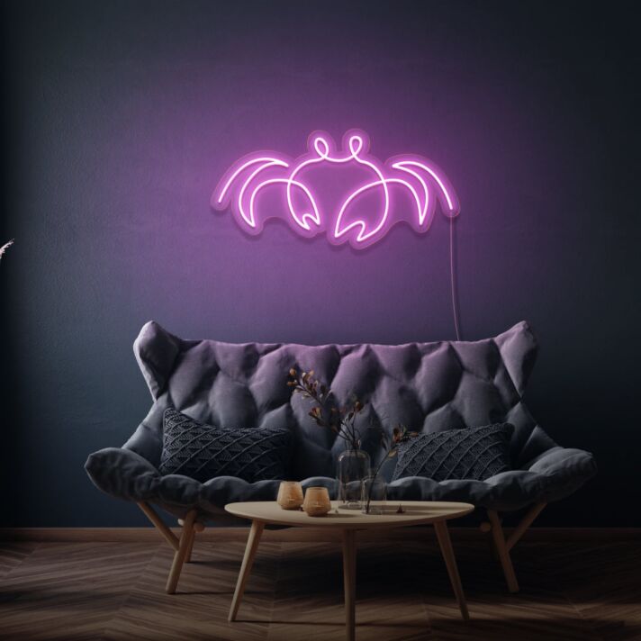 Krabbe LED-Neonschild für Wohnzimmer oder Bar