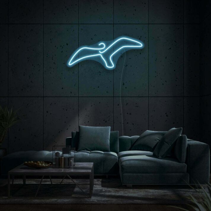fliegender Wal LED-Neonschild Wohnzimmer Lounge