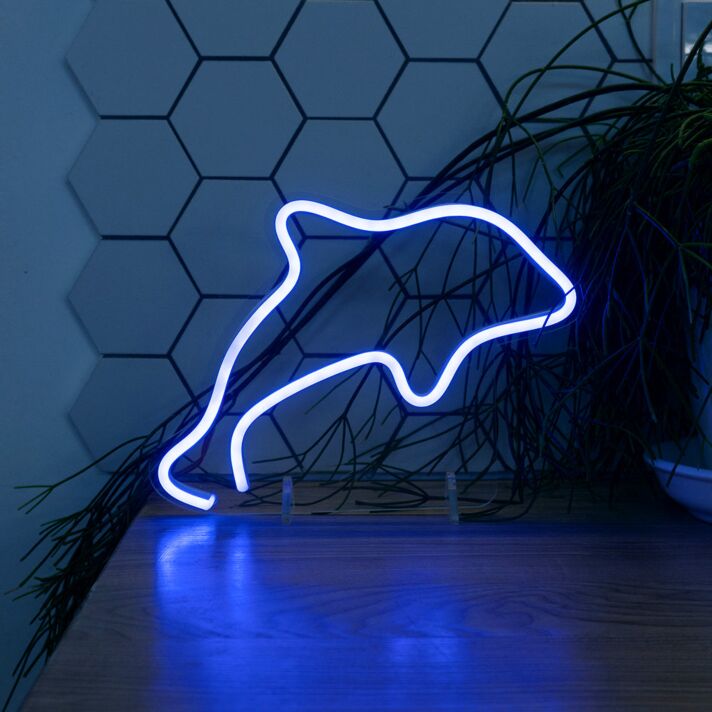 Delfin LED-Neonschild Wohnzimmer Kinderzimmer