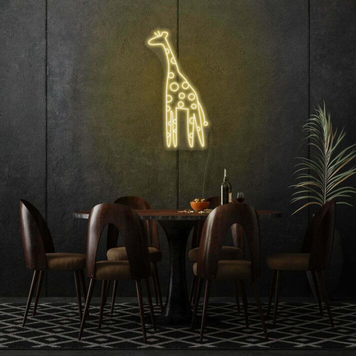 Giraffe LED-Neonschild für Wohnzimmer oder Café