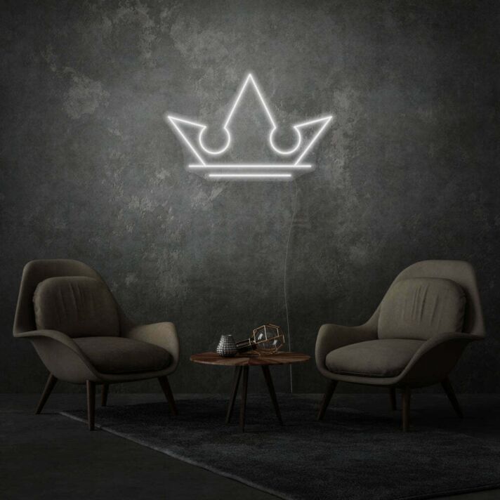 Krone LED-Neonschild für Wohnzimmer Lounge