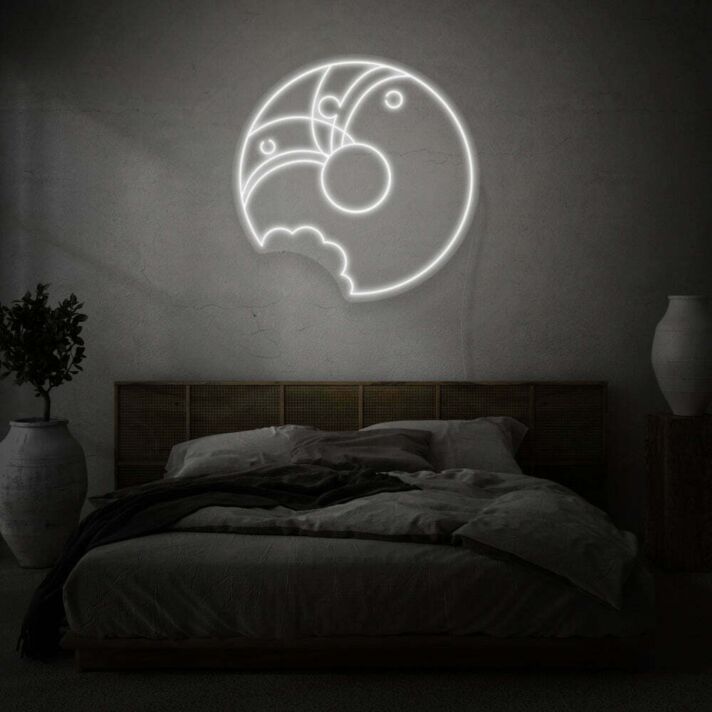 angebissener Keks LED-Neonschild Schlafzimmer Wohnzimmer