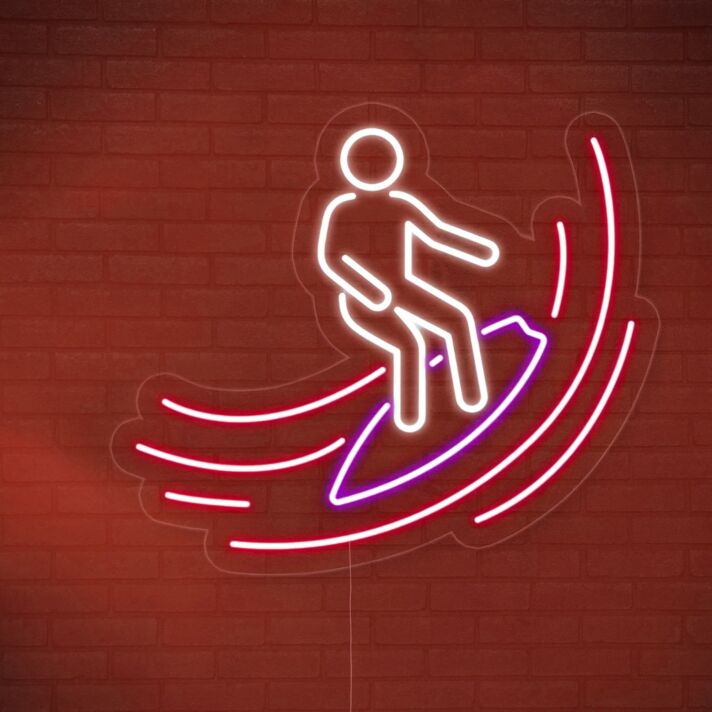 Surfer auf Welle LED-Neonschild Bar Wohnzimmer