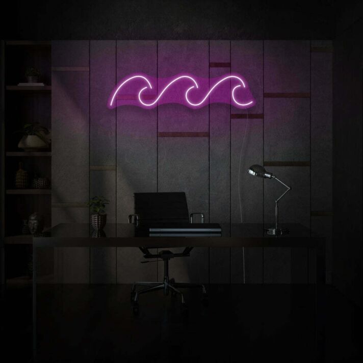 Wellenmuster LED-Neonschild Büro Wohnzimmer