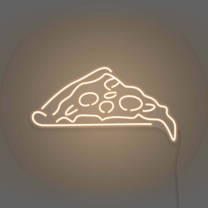 Pizzastück LED-Neonschild für Restaurant und Küche